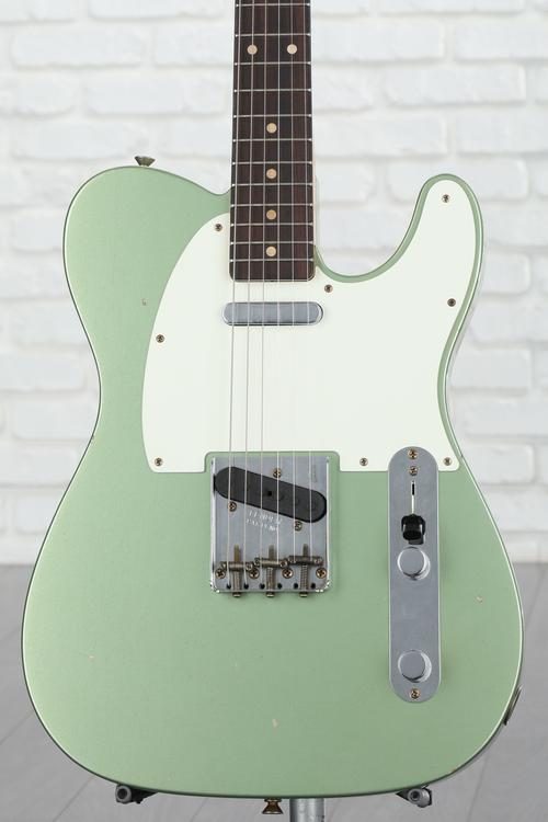Fender Custom Shop Limited-edition 1960 Telecaster Journeyman Relic  Electric Guitar - Aged Sage Green Metallic