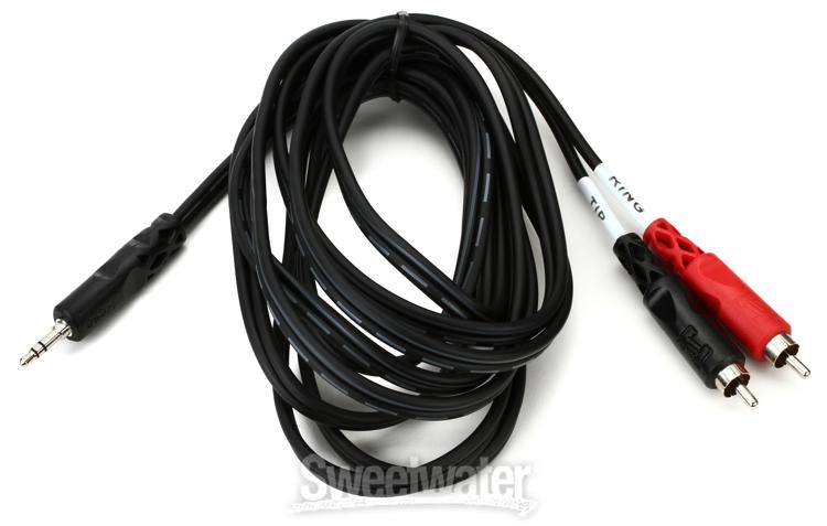 Hosa CFR-210 3.5 mm TRSF to Dual RCA Stereo Breakout Cable 10 Feet