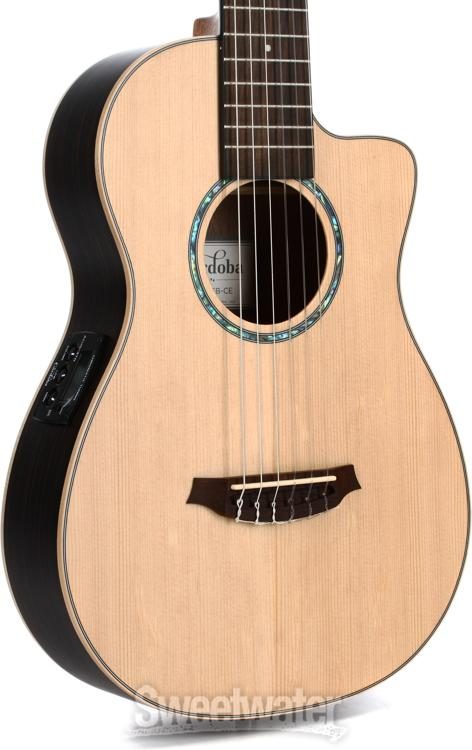 Cordoba Mini II, Nylon String Acoustic-Electric Guitar - Striped 