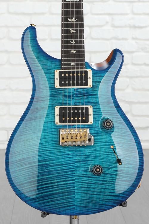 PRS Custom 24 10-Top Electric Guitar - Aquableux Wrap with Natural Back ...