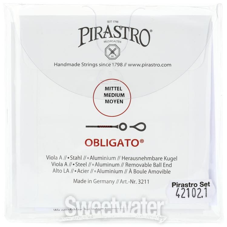 Medium Gauge Pirastro Obligato up to 16.5 Viola D String Silver/Synthetic 