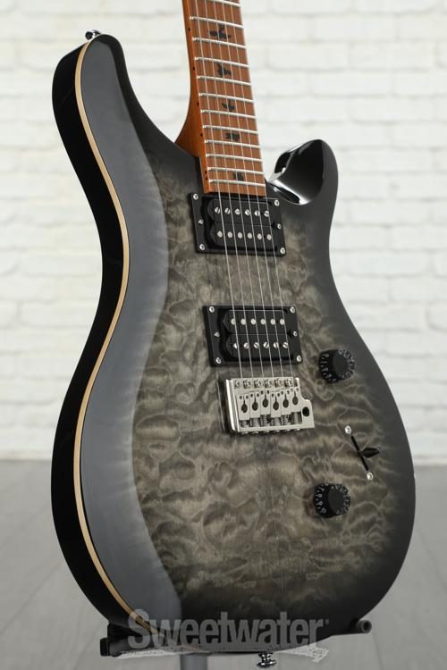 prs se custom 24 roasted maple charcoal burst