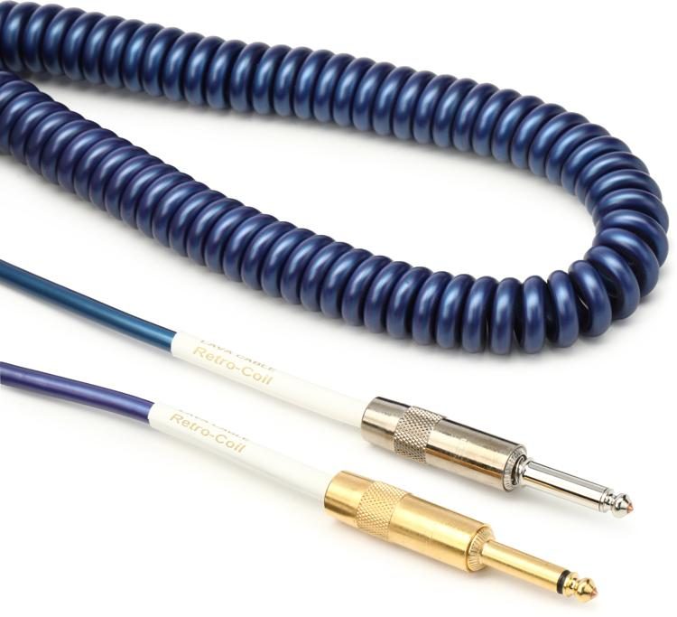 Lava Cable LCMCLDS Morph Coil Silent Instrument Cable 25 foot, Blue