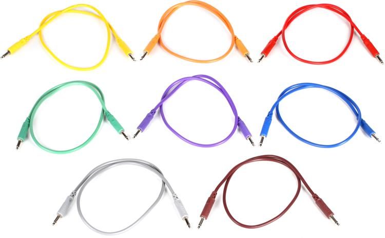 Hosa CMM-845 Eurorack Patch Cables 8-pack 1.5 foot (Assorted Colors)  Sweetwater