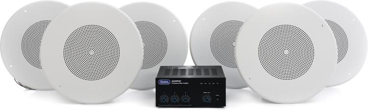 Complete Business Music 70v Ceiling Speaker Kit With Source Selection