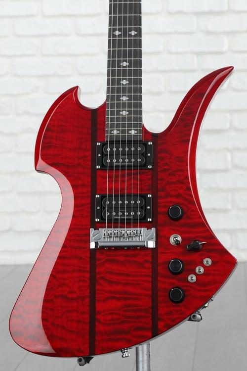 B.C. Rich Mockingbird Legacy STQ Hardtail Electric Guitar Trans Red