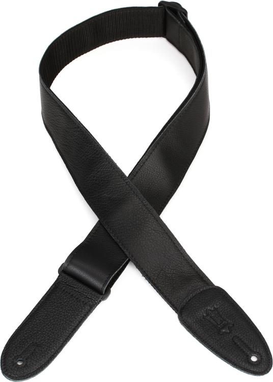 Levy's M7GP Garment Leather Guitar Strap - Black | Sweetwater