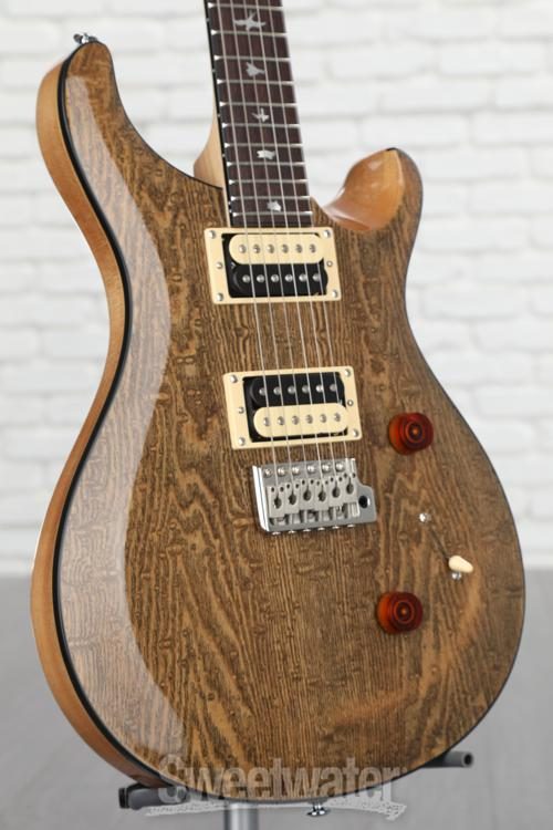 PRS SE Custom 24 Electric Guitar - Burled Ash Natural with Black