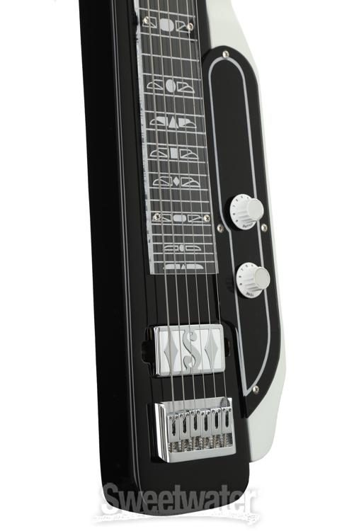 Supro Jet Airliner Lapsteel - Black & White Tuxedo