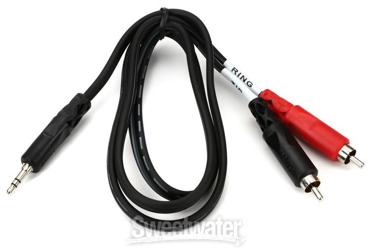 Hosa CMR-203 Stereo Breakout Cable - 3.5mm TRS Male to Left and 