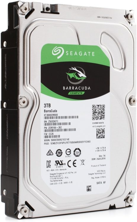 Seagate BarraCuda - 7,200 RPM, 3.5" Desktop Drive |