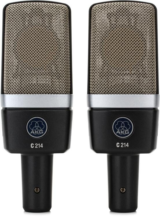 AKG C214 Large-diaphragm Condenser Microphone - Matched Stereo Pair |  Sweetwater