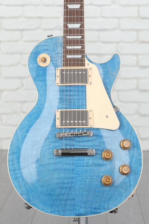 Gibson Les Paul Standard '50s Figured Top Electric Guitar - Ocean Blue ...