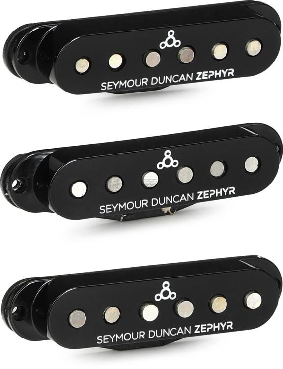 Seymour Duncan Zephyr Silver Strat Pickup Set - Black/Silver