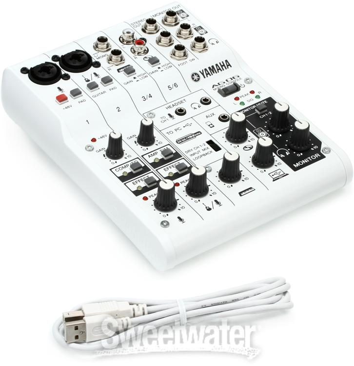 Yamaha AG06 6-channel Mixer and USB Audio Interface | Sweetwater