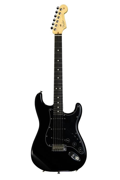 blacked out fender stratocaster