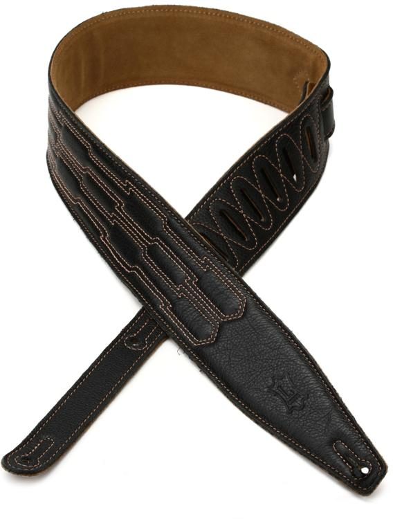 Levy's MG317MTN Garment Leather Guitar Strap - Black | Sweetwater