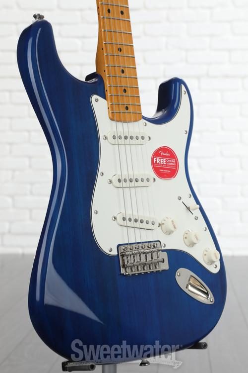 blue squire guitar