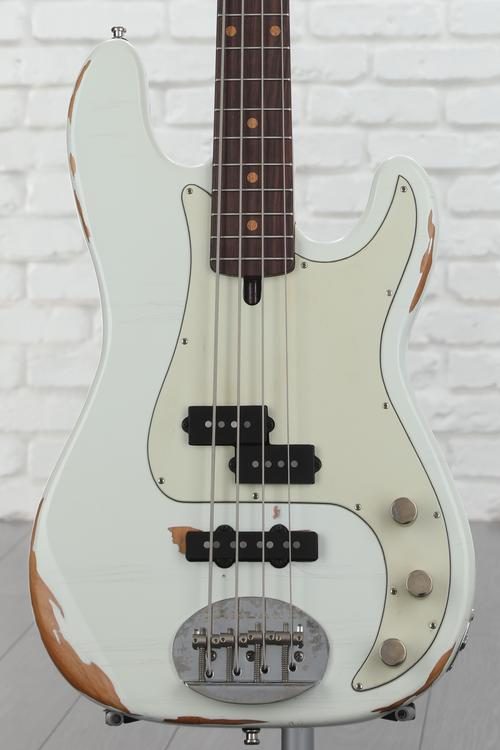 Lakland USA Classic 44-64 PJ Aged Bass Guitar - Olympic White, Sweetwater  Exclusive