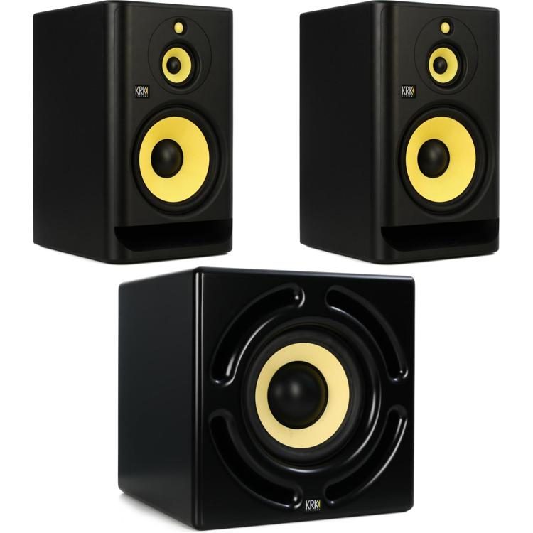 KRK ROKIT 10-3 G4 10 3-way Powered Studio Pair with 12sHO 12 inch Subwoofer | Sweetwater