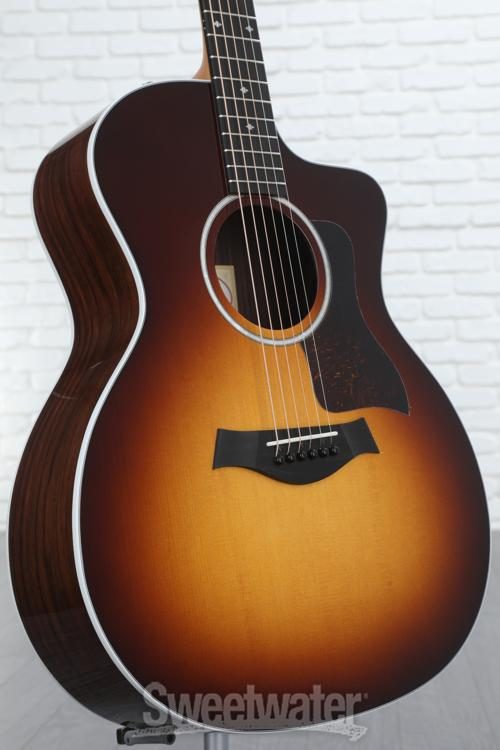 Taylor 214ce-SB-DLX Sunburst Deluxe Grand Auditorium Acoustic-Electric ...