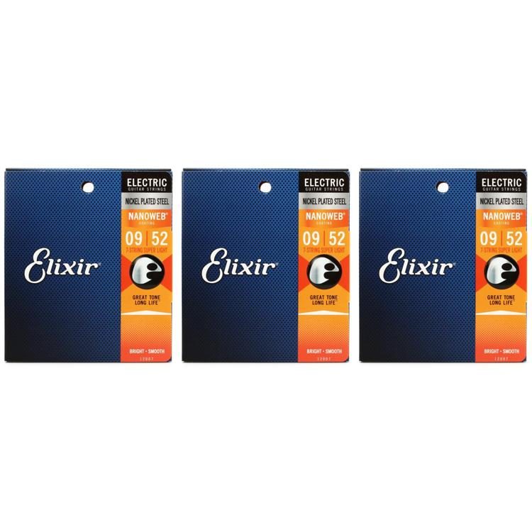 Elixir Strings 12007 Nanoweb Electric Guitar Strings .009.052 Super