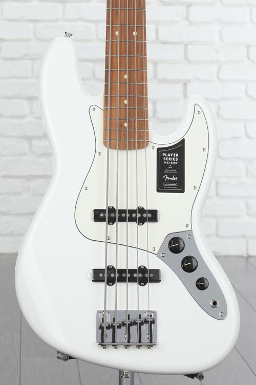 Fender Player Jazz Bass V - Polar White with Pau Ferro Fingerboard