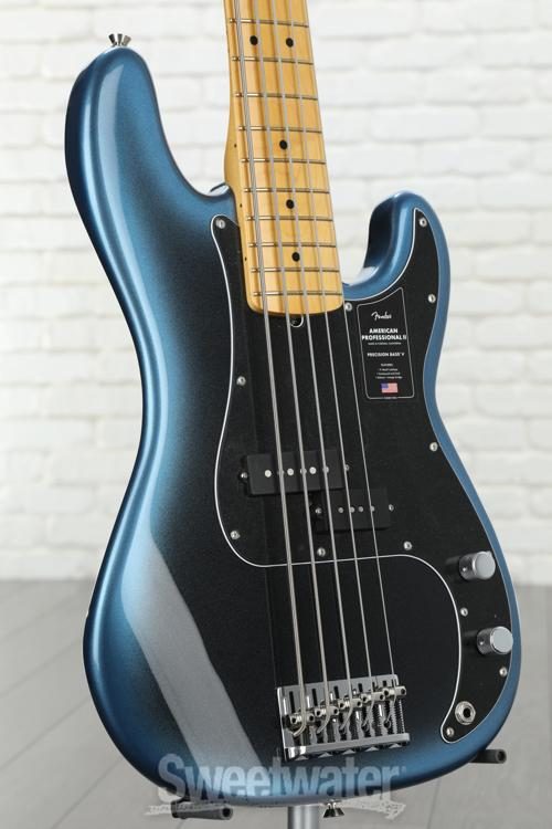 Fender American Professional II Precision Bass V - Dark Night with 