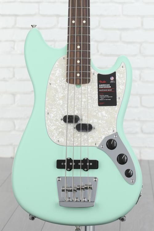 Fender American Performer Mustang Bass - Satin Surf Green with