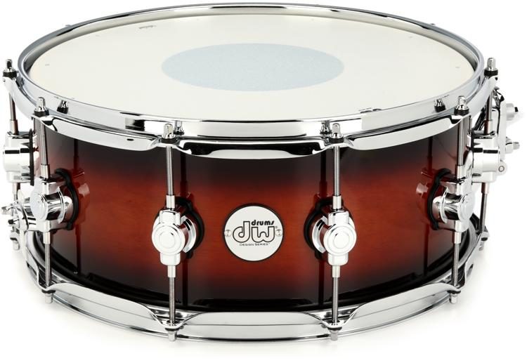DW Design Series Snare Drum 6inch x 14inch, Tobacco Burst Sweetwater