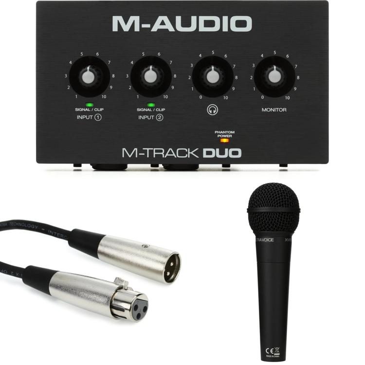 M-Audio M-Track Duo USB Audio Interface with Behringer XM8500