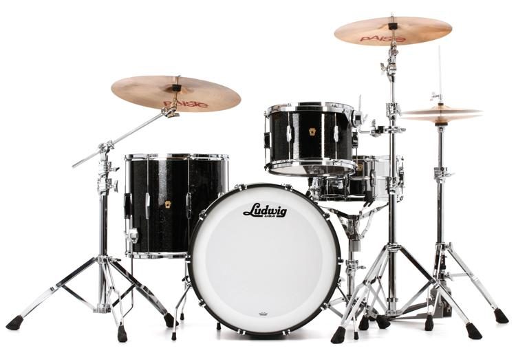 Ludwig Club Date Mahogany Fab 22 Shell Pack - Black Galaxy | Sweetwater