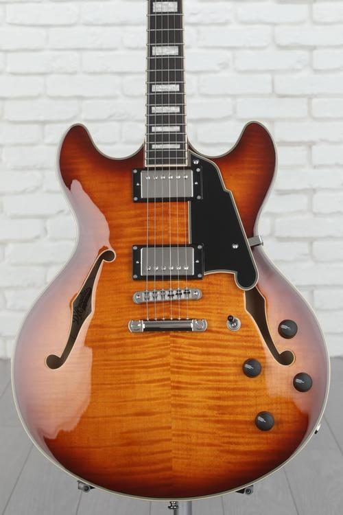 D'Angelico Premier DC Electric Guitar - Dark Iced Tea Burst with