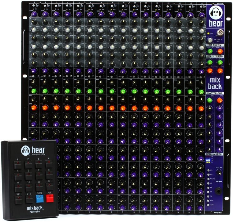 Hear Technologies Back 16-channel Monitor Mixer |
