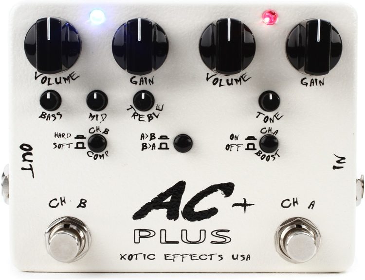 Xotic AC Plus 2-channel Boost/Drive Pedal | Sweetwater
