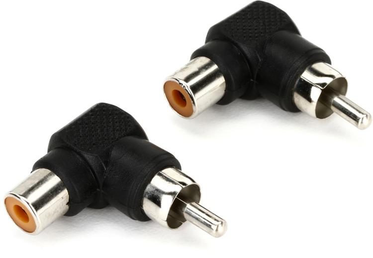 Hosa GRA-259 Right-angle Female RCA to Male RCA Adapters (2-pack ...