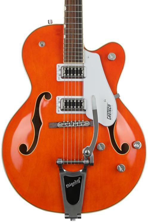 orange gretsch guitar