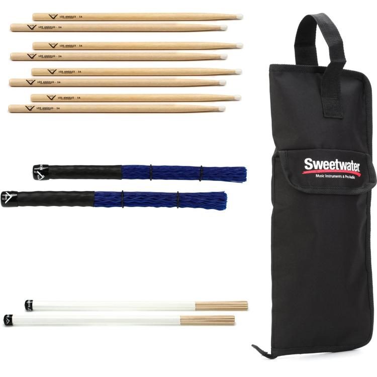 Vater Drumstick Variety Bundle 5A, Nylon Tip Sweetwater
