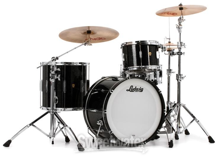 Ludwig Club Date Mahogany Fab 22 Shell Pack - Black Galaxy | Sweetwater