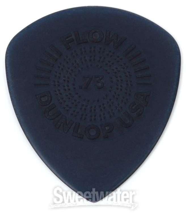 .73mm 6pk Dunlop 549P.73 Flow Standard Grip Guitar Picks 