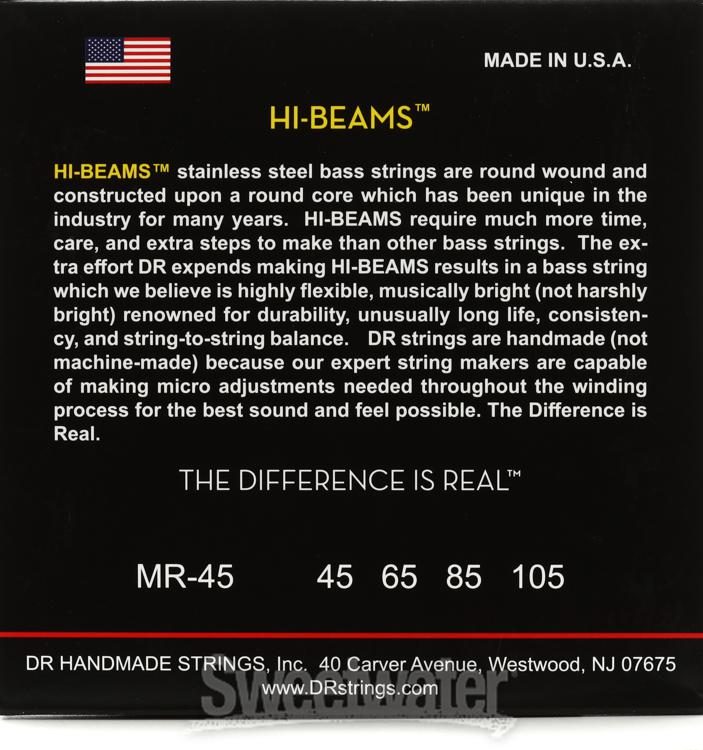 DR HI-BEAM MR-45 Stainless Medium 045-105 エレキベース弦 