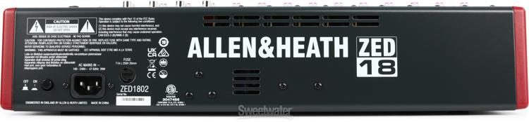 Allen & Heath ZED-18 18-channel Mixer with USB Audio Interface