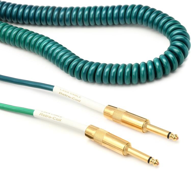 Lava Cable LCMCLE Morph Coil Instrument Cable 25 foot, Green/Blue