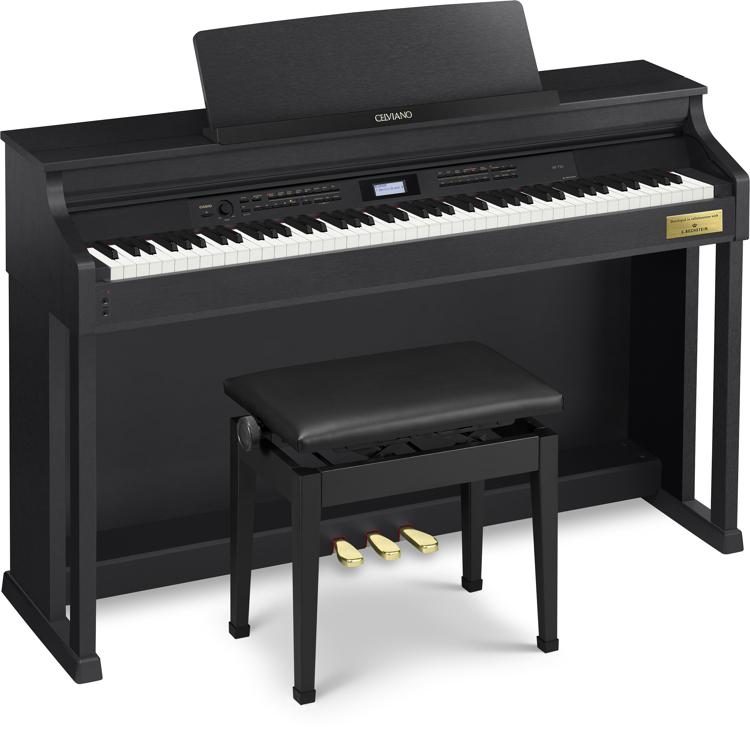 Casio AP-710BK Digital Upright Piano with Bench Black | Sweetwater