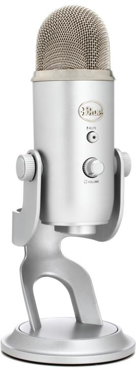 Converge Forkortelse klassisk Blue Microphones Yeti Multi-pattern USB Condenser Microphone - Silver |  Sweetwater