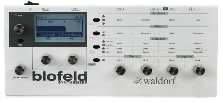 Waldorf Blofeld Desktop Synthesizer - White | Sweetwater