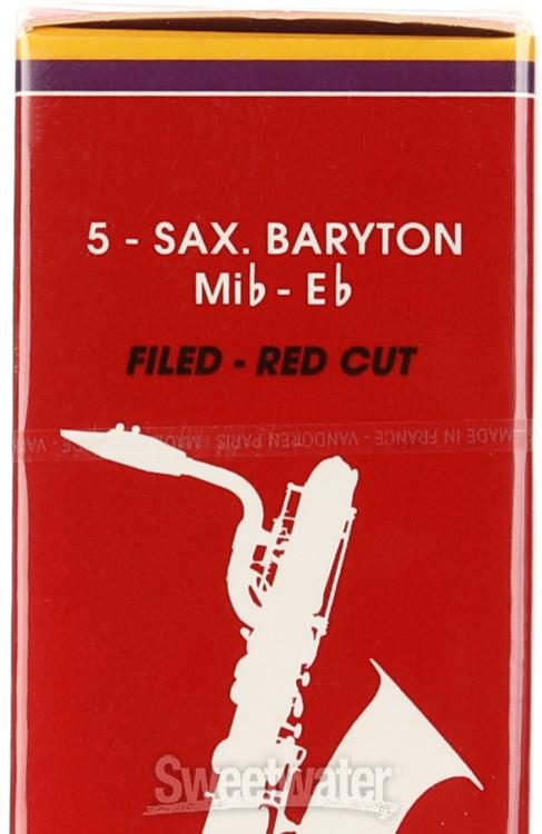 Vandoren SR3425R Bari Sax JAVA Red Reeds Strength 2.5; Box of 5 