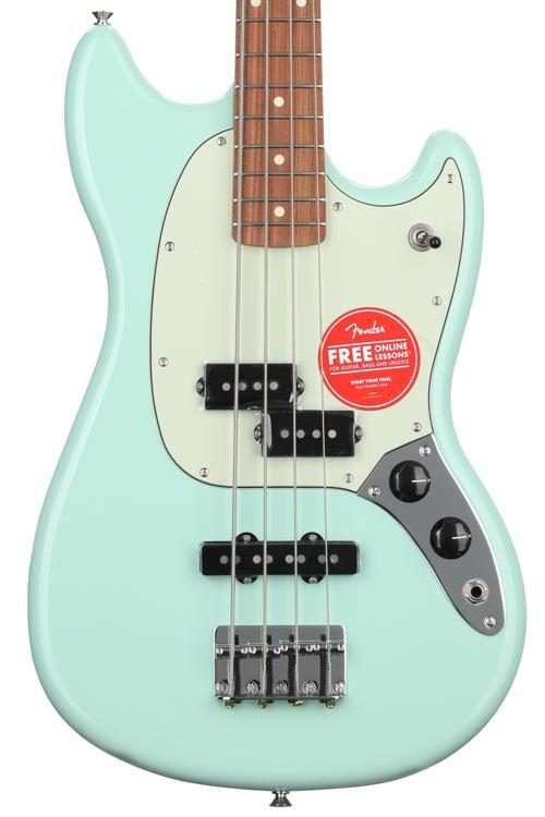 Fender Special Edition Mustang PJ Bass - Surf Green with Pau Ferro  Fingerboard - Sweetwater Exclusive in the USA
