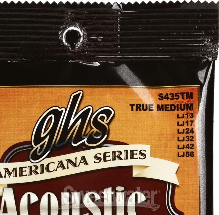 Ghs Acoustic Guitar Strings Medium - Ghs S435tm Americana Series Bronze True Medium Acoustic Guitar Strings Sweetwater