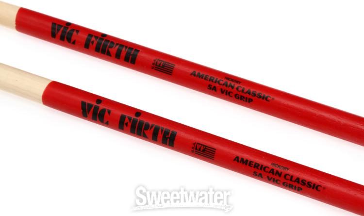 5AVG anti-slip Hickory VIC FIRTH 3 Paar paires sticks baguettes 5A VIC GRIP 